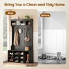 PAGED 70.9 inch Hall Tree for Entryway,Coat Rack with 7 Coat Racks and Shoe Storage,Entryway Furniture for Hallway,Living Room,Bedroom - 4 of 4