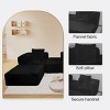 118.1" Modular Velvet Sectional Sofa with Oversized Chaise and Ottoman for Living Room -3irtyhousy - 3 of 4