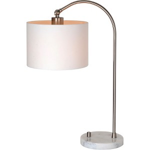 Nickel Arc Task Table Lamp Marble Base White (Includes Energy Efficient Light Bulb) - Project 62 , Size: Lamp with Energy Efficient Light Bulb
