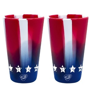 Silipint: Silicone Pint Glasses: 2 pk - Stars & Stripes - 1 of 4