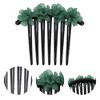 Unique Bargains Women's Frosted Hydrangeas Side Comb 1 Pc - 3 of 4