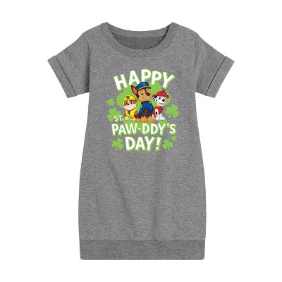 - Paw Patrol - St Pawddys Day Graphic Short Sleeve Fleece Dress