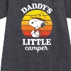 - Peanuts - Daddy Little Camper Graphic Short Sleeve Fleece Dress - 2 of 4
