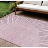 Blush Pink And Mauve Abstract Washable Indoor Outdoor Area Rug - 2 of 4