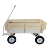 KWPZQEB 40 Inch Kids Wagon, Toy Wagon for Kids, Rolling Cart, Carts with Wood Railing & Air Tires, for Ages 1-5 Years - 3 of 4