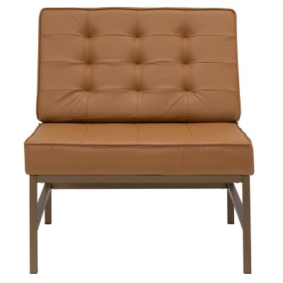 Ashlar Bonded Leather Tufted Chair - Studio Designs Home