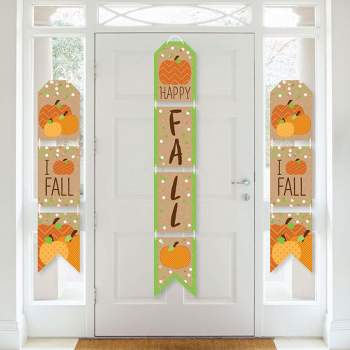 Big Dot of Happiness Pumpkin Patch - Hanging Vertical Paper Door Banners - Fall Halloween Thanksgiving Party Wall Decoration Kit - Indoor Door Decor