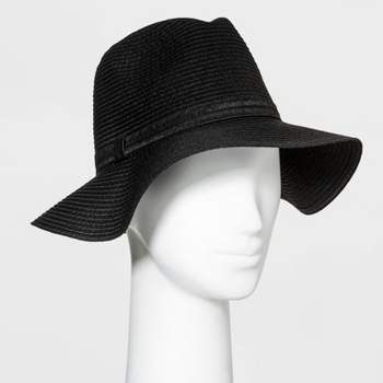 Packable Paper Straw Floppy Hat - Shade & Shore™ Black