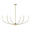 Shannon 6-Light Modern Chandelier - Elegant Steel Design with White Fabric Shades - 3 of 4