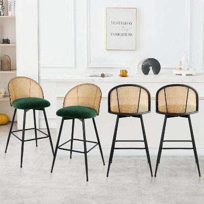 Bekrvio 29'' 360° Swivel Counter Height Bar Stools Set of 2