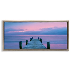 Stupell Industries Dock at Sunset Horizon, 25" x 11" - 1 of 4