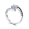 Kylie Engagement Ring Bridal Sterling Silver Black Cz Womens Ginger Lyne Collection - image 4 of 4