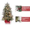 4.5 Ft Prelit Snow Flocked Christmas Tree with Sleigh Ride Base - 3 of 4