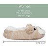 Elanze Designs Brown Puppy Dog Womens Animal Cozy Indoor Plush Lined Non Slip Fuzzy Soft Slipper - Small - 4 of 4