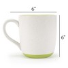 Elanze Designs Typewriter Speckled Sage Green 13 ounce Ceramic Coffee Mugs Set of 4 - 4 of 4