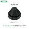 Unique Bargains Rubber Corrosion-Resistant Silicone Snap-in Locking Hole Plugs Black - 3 of 4