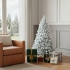 HomeRoots 5' White Full Flocked Fir Christmas Tree - 2 of 3