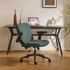 VINGLI Criss Cross Chair with Adjustable Flip-Up Arms,Cross Legged Chair with Wheels,Extra Wide Office Chair,Desk Chair,Starry Chenille - 2 of 4