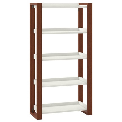 58.58" 5 Shelf Etagere Bookshelf Cotton White/Serene Cherry - Kathy Ireland Home