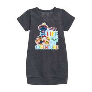Girls' - Paw Patrol - Life Is An Adventure Graphic Short Sleeve Fleece Dress - 1 of 4
