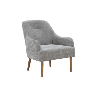 NicBex Chenille Accent Chair,Upholstered Living Room Chairs with Mid-Height Backrest and Wood Legs,Modern Armchair,Accent Chairs for Bedroom