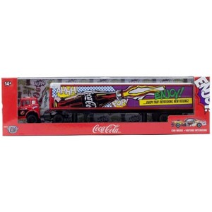 M2 Machines Auto Haulers 1957 Ford COE C600 & 1970 Ford Mustang 428 SCJ Coca-Cola - 1 of 2