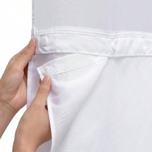 Hotel Fabric Snap - in Shower Curtain Liner, 70Wx 54H, Removable Water Repellent Replacement for Bathroom Curtain Liner - 1 of 4