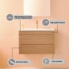 GDFStudio Una Modern 30" Wall Mounted Bathroom Vanity with Ceramic Sink and 2 Drawers - 4 of 4