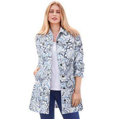 Jessica London Women's Plus Size Long Denim Jacket