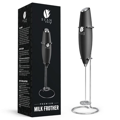 Bean Envy Milk Frother For Coffee - Mini, Handheld, Drink Mixer And Blender  - Foamer For Coffees, Hot Chocolate & Shakes, Black : Target