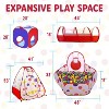 Playz 5pc Play Tents, Ball Pit & Crawl Tunnels Bundle for Kids, Baby & Toddlers with Red Polka Dots - 2 of 4