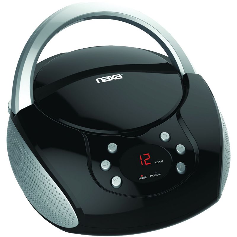 Naxa® Portable CD/Radio Boom Box, Black, NPB-240, 1 of 2