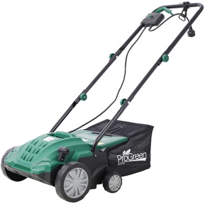 SUGIFT 2-in-1 Electric Lawn Dethatcher and Scarifier, 13” Working Width, 12 Amp Motor, 3600 RPM with 31.7QT Collection Bag