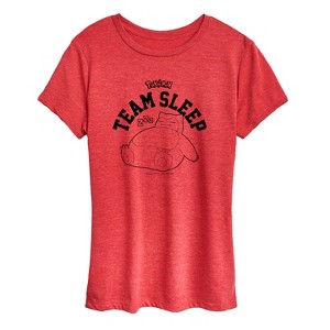 Women's - Pokémon - Snorlax Team Sleep Short Sleeve Graphic T-Shirt - 1 of 4