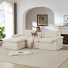 111'' Corduroy Cloud Modular Sectional Sofas with High-Density Sponge Seat and Freely Combinable Design - 2 of 4