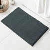Home Mart Goods Charcoal Grey Large Soft Cozy Plush Chenille Bath Mat Bathroom Rug - 36"x24" - 4 of 4