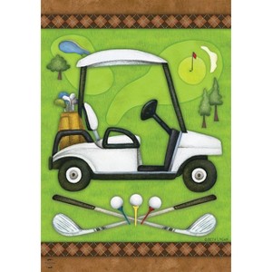 Golf Spring House Flag Cart Clubs Sports 28" x 40" Briarwood Lane - 1 of 4