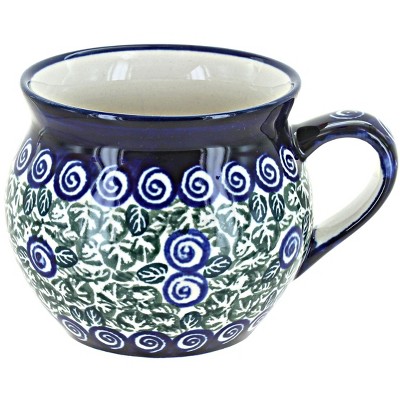 Blue Rose Polish Pottery 911 Zaklady Medium Bell Shaped Mug
