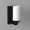 Minka Lavery Industrial Wall Light Sconce Smoked Iron Hardwired 4 1/2" Fixture Clear Outer Etched White Inner Shade for Bedroom - 3 of 4