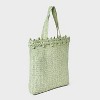 Straw Large Floral Print Tote Handbag - A New Day™ - 3 of 4