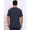 INSPIRE CHIC Men's Henley Short Sleeve Button Down Jacquard Texture Knitted T-Shirts - 3 of 4