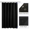 Aoibox Fabric Shower Curtain Liner, Waterproof Hotel Quality, Bathroom Curtains with Rust Resistant Grommets, Machine Washable in Black - 2 of 4