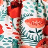 52"x18" Light Filtering Poppy Garden Window Valance White/Coral - Lush Décor: Floral Rod Pocket Valance - 4 of 4