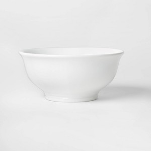 Serving Bowl 45oz Porcelain White - Threshold™: Round Glazed Microwave & Dishwasher-Safe Traditional Tableware - 1 of 3