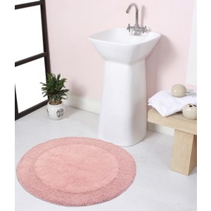 Double Ruffle Collection Cotton Ruffle Pattern Tufted Bath Rug - Home Weavers - 1 of 4
