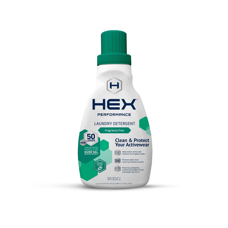 HEX Performance Fragrance Free Laundry Detergent - 50oz, 1 of 10