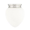 Gideon 1-Light Flush Mount Ceiling Light - Vintage Schoolhouse Glass, Dimmable, Damp Rated - 4 of 4