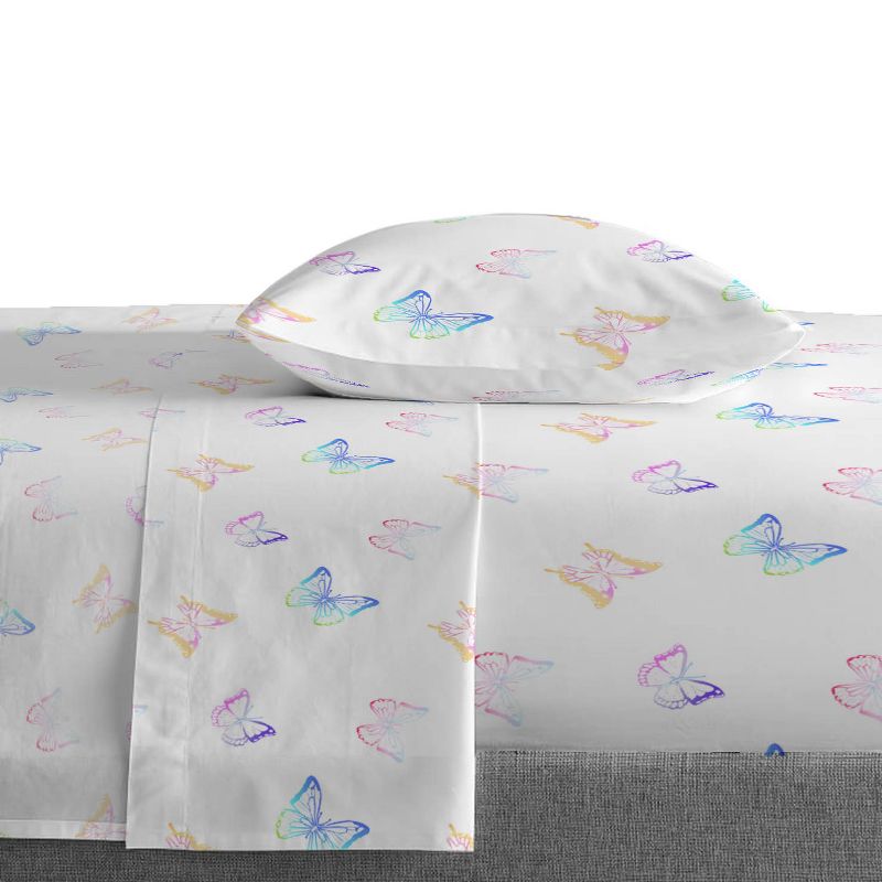 Saturday Park Ombre Butterflies 100% Organic Cotton Bed Set, 6 of 11