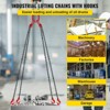 VEVOR Chain Sling, 5/16 inch x 10 ft Lifting Chains with Hooks, G80 Engine Chain Hoist Lifts, 11000 lbs/5 Ton Capacity, Black&Red - 3 of 4