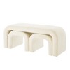 Set of 3 U-Shaped Bench,Sectional Ottoman Bench, Upholstered Ottoman Footrest Stool - 4 of 4